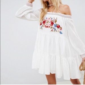 Free People Sunbeams Embroidered Dress NWT